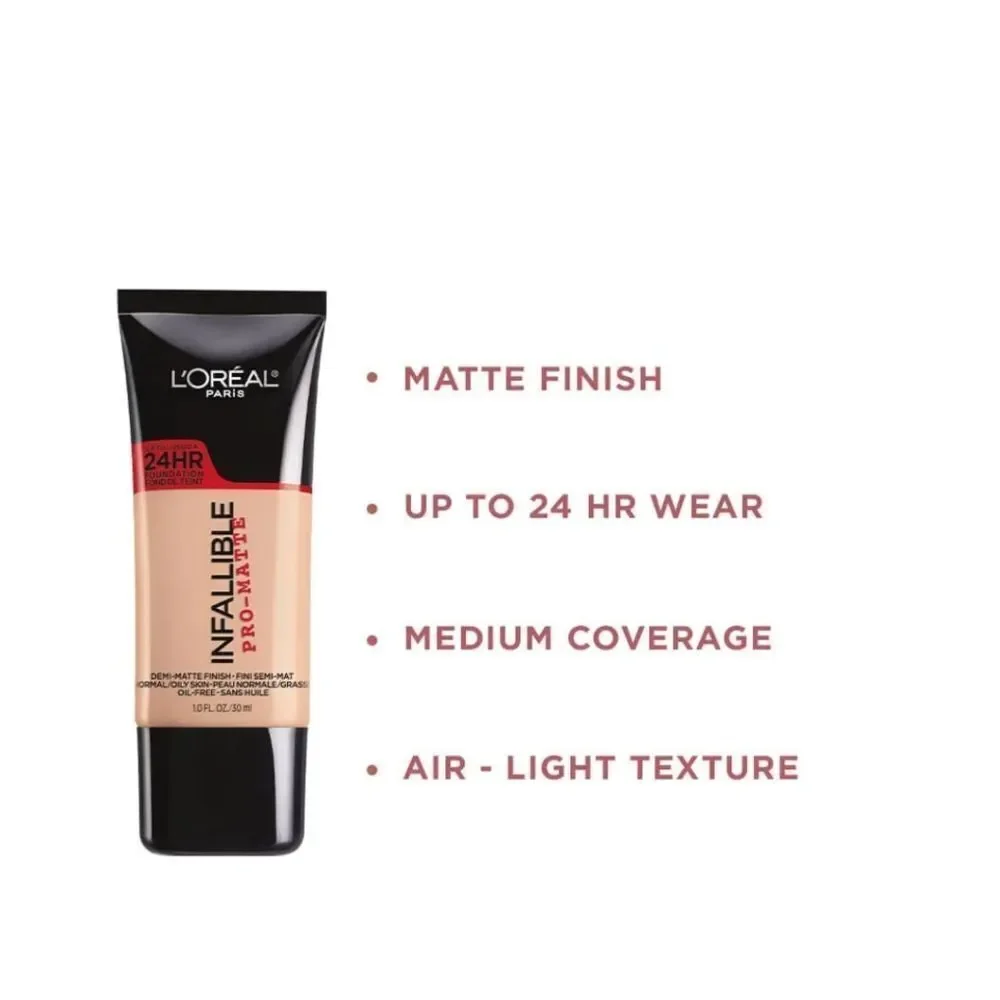 🆕🧴L'Oreal InfalliblePro Matte Foundation #106, Sun Beige
